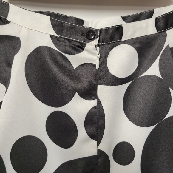 BLACK And White Polka Dot Long Skirt EUR Size 40 - Picture 6 of 6